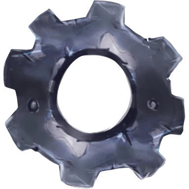 A rotating gear on the animated logo, it's on the right